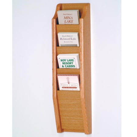 Vertex Cascade 4 Pocket Brochure Rack - Black, Mahogany & Light Oak VE3964459